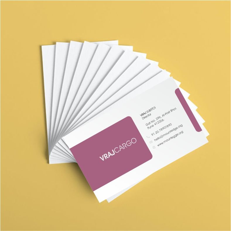 A creatively designed folded visiting card with a person's name and contact details