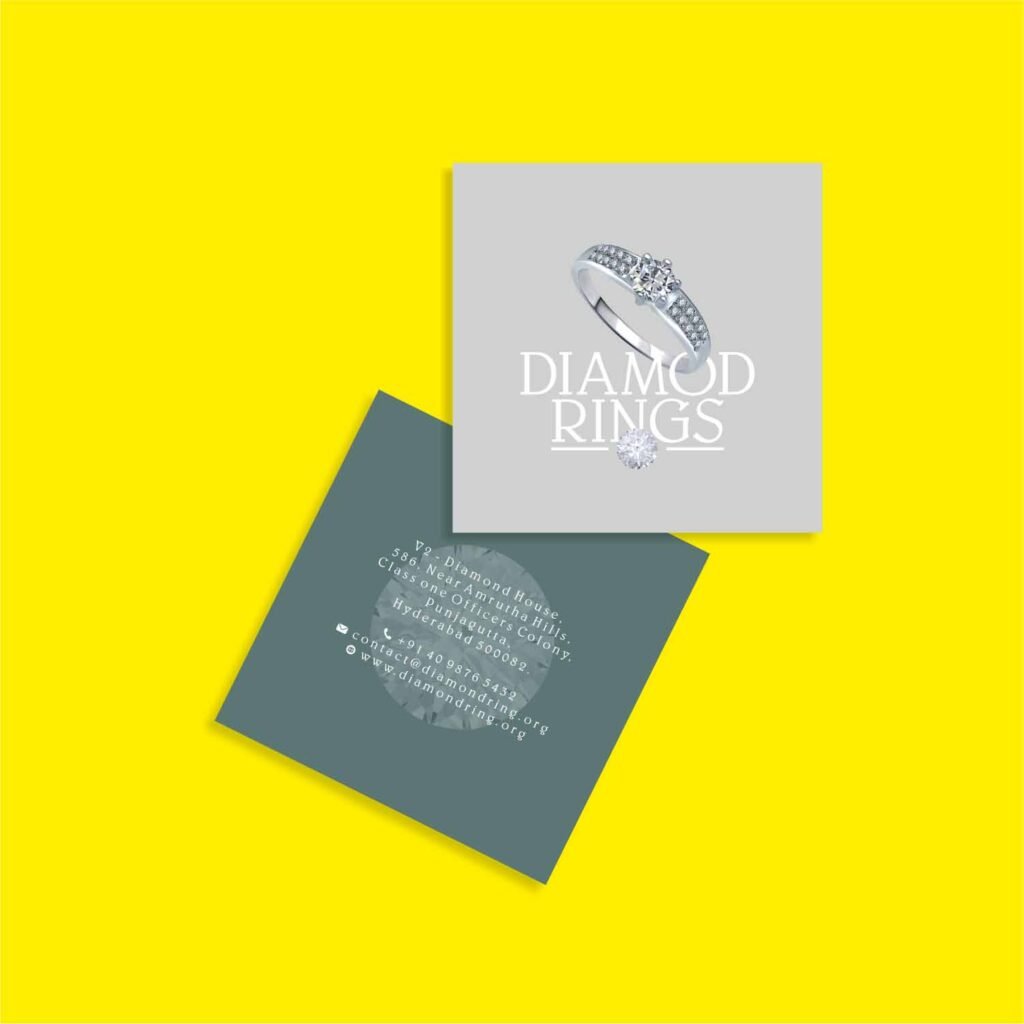 Square visiting cards present your brand in a modern and stylish manner, capturing immediate attention with their unique shape, distinguishing them from standard rectangular card