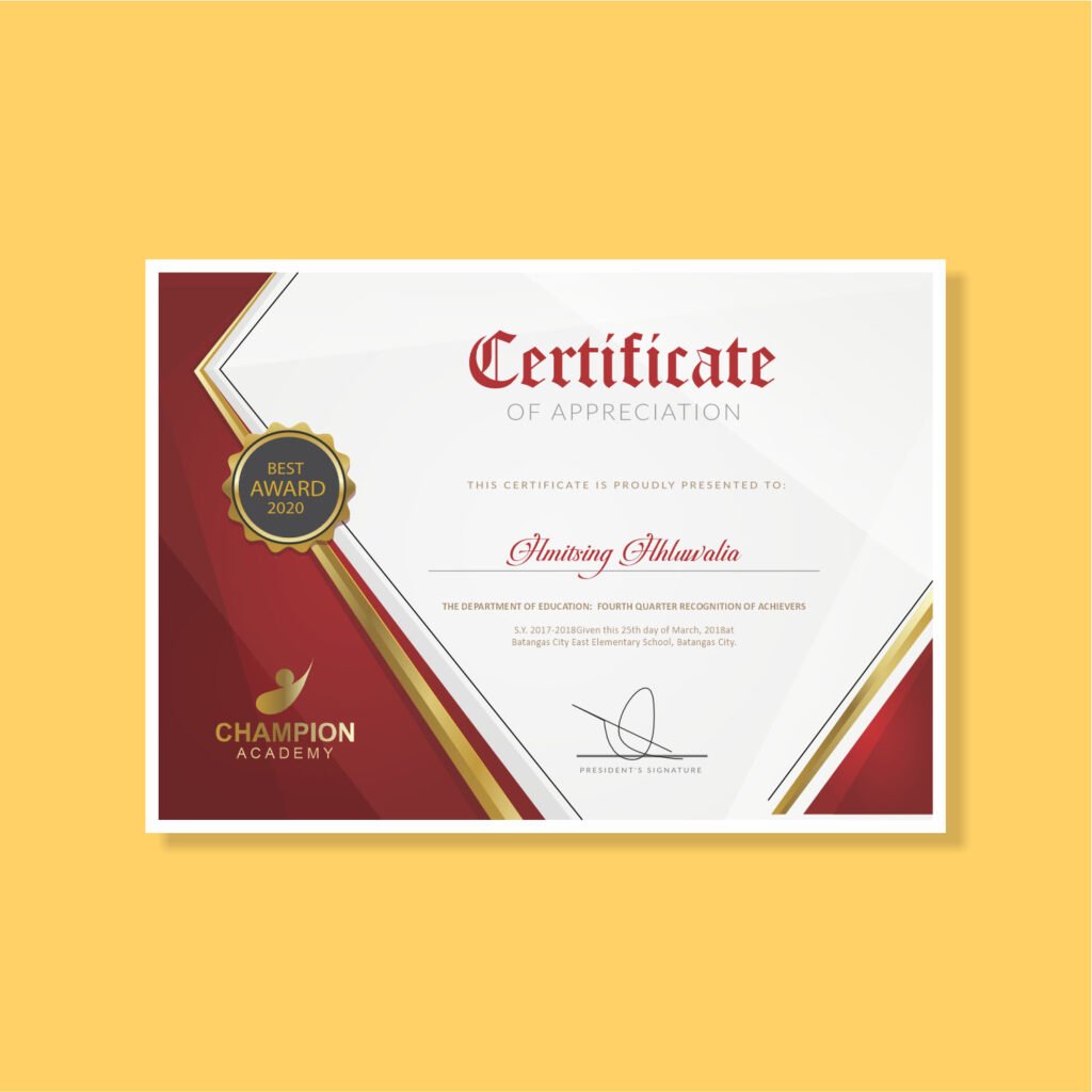 Custom Certificate Design Options